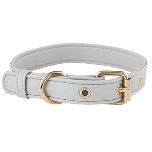 Grey Saffiano Dog Collar/NWT